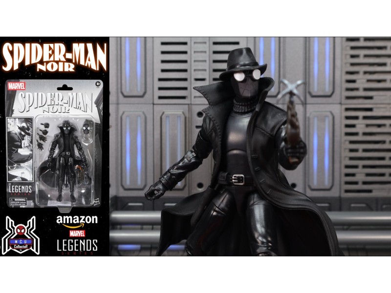 Marvel Legends Spider-Man Noir Retro Card (Amazon Exclusive) Video Review And Images