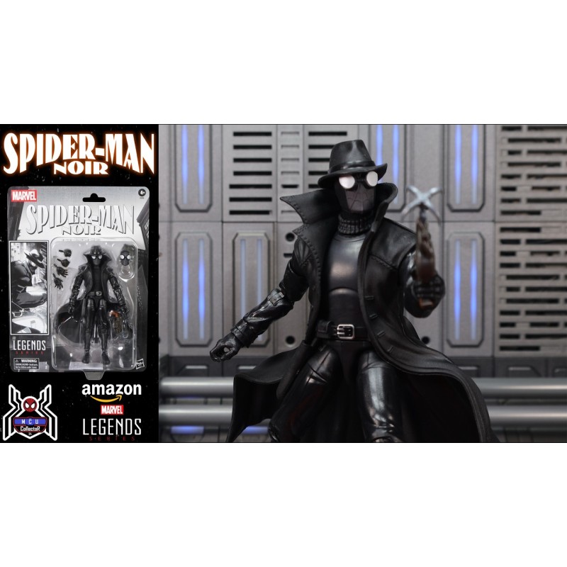 Marvel Legends : SpiderMan Noir Retro Card (Amazon Exclusive) Video Review And Images